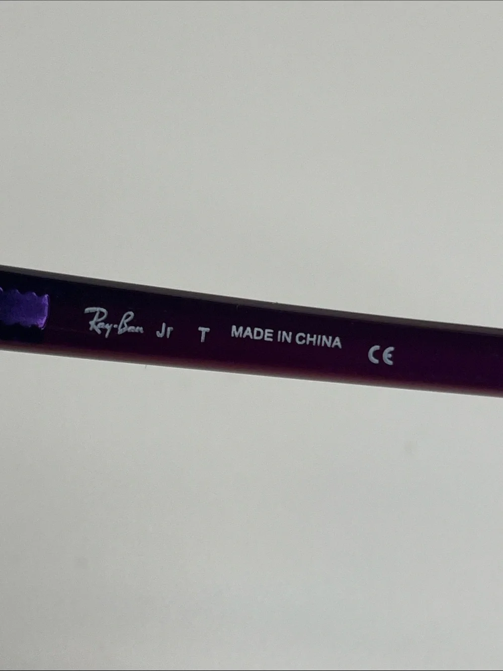 New Rare Ray-Ban kids Purple Gradient Shield Sunglasses with Floral Accents